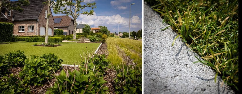 Kunstgras voortuin